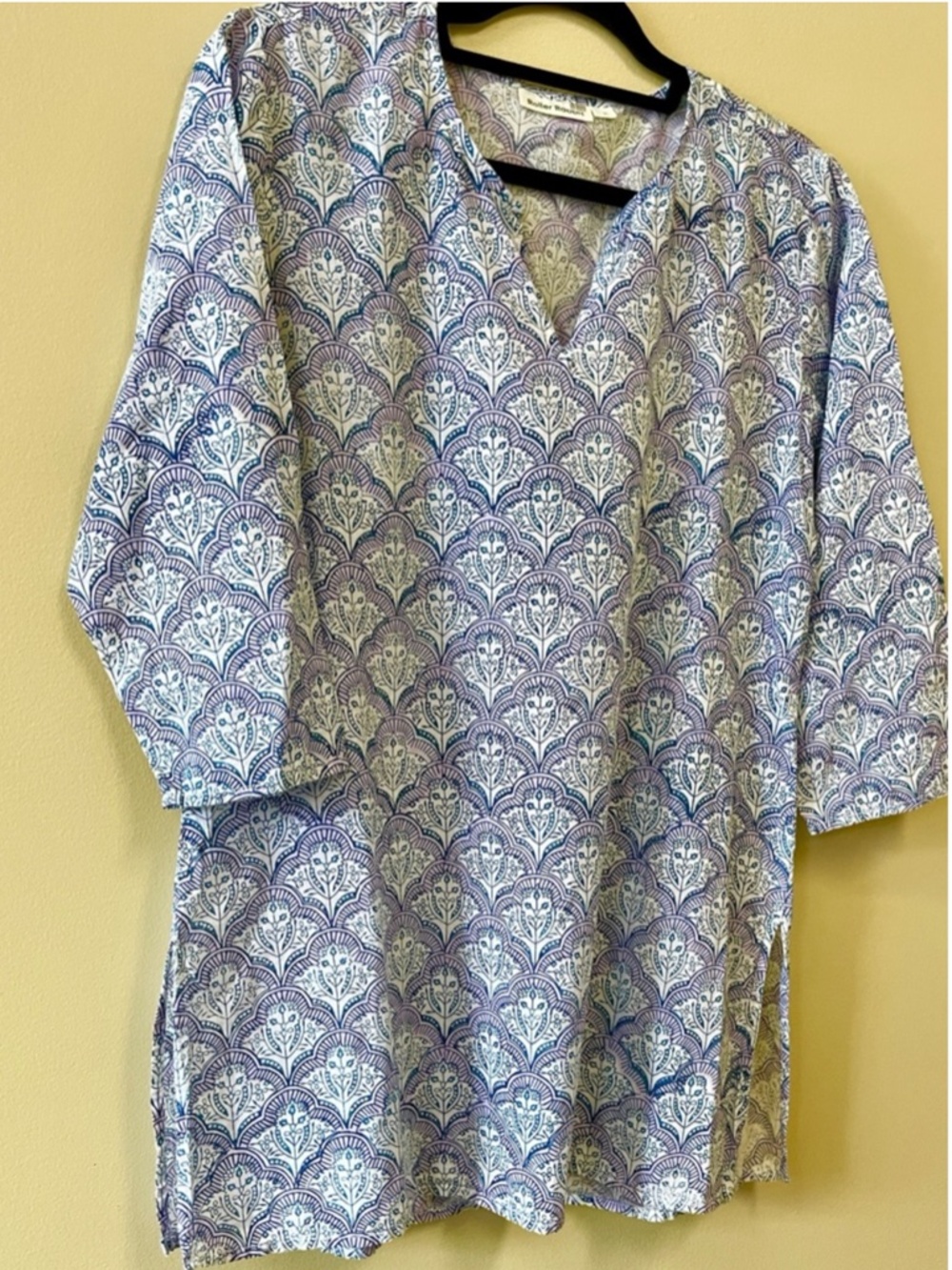 Roller Rabbit | Jemina Print Kurta / Tunic / Beach Coverup, Sz M ♥ EUC